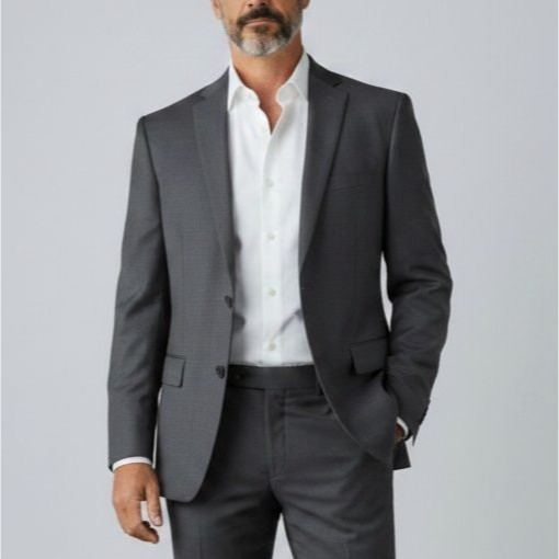 Indochino Mens Blazer 46l Sport Coat Jacket Two Button Jacket Gray Wool 429$